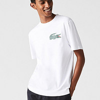 LACOSTE 拉科斯特 法国鳄鱼男装经典纯棉印花logo休闲圆领短袖T恤衫