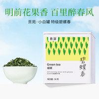 贡苑明前特级碧螺春绿茶苏州原产早春嫩芽50g小白罐茶叶