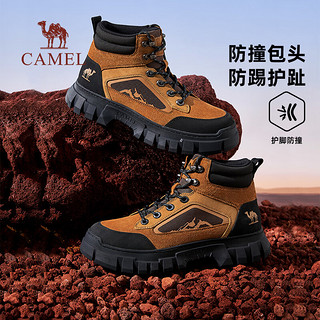 骆驼（CAMEL）【探界】2024冬季山系户外工装靴防撞抓地休闲舒适时尚男鞋 G14W469639T 黑色 40