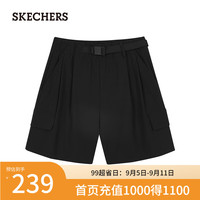 斯凯奇（kechers）短裤女夏季显瘦小个子热裤休闲运动裤L124W056