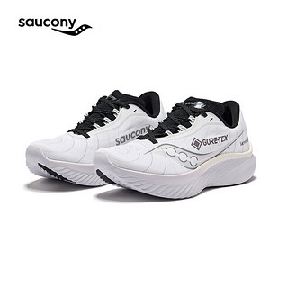 Saucony索康尼菁华15 GTX轻量缓震跑步鞋女防水训练运动鞋女 白251 38.5