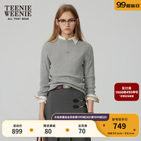 Teenie Weenie【一线成衣+扬子纱可机洗】小熊秋季毛衣女 灰色 165/M