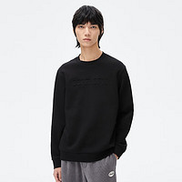 杰克·琼斯（JACK&JONES）春秋男士宽松休闲长袖圆领卫衣舒适亲肤潮流上衣男装222333080 E42黑色 170/92A/S