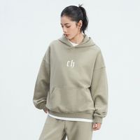 CHINISM CH加绒连帽卫衣男潮牌美式高街宽松上衣男生秋季重磅帽衫