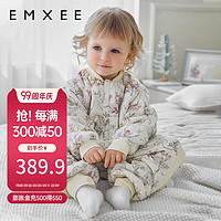 嫚熙（EMXEE）婴儿分腿睡袋儿童宝宝秋冬季 竹棉羊毛桑蚕丝睡袋 【厚暖】晨曦庄园 14-20℃ 100码