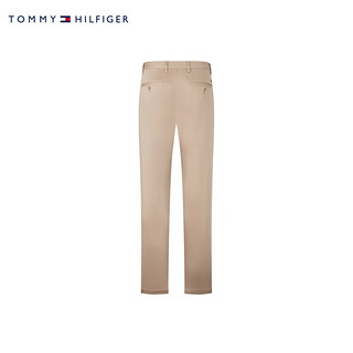 TOMMY HILFIGER24秋冬男装一字袋光泽微磨毛直筒西裤休闲裤MW0MW38771 卡其色AEG 29