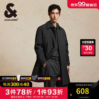 杰克·琼斯(JACK&JONES)男装衣服秋冬宽松帅气加棉静奢风衣外套中长款棉服商务休闲大衣