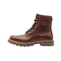 CAT 卡特彼勒 男女同款户外休闲防泼水高帮复古单鞋 深棕色 42