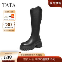 他她(TATA)2024冬时尚休闲时装长靴女CFX01DG4 黑色 39