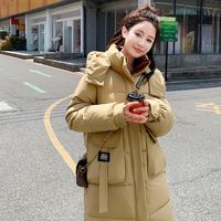 AIOV2024羽绒棉服女中反季长款冬季韩版加厚棉袄宽松棉衣外套