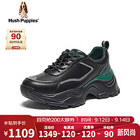 暇步士（Hush Puppies）老爹鞋女士运动厚底百搭旅游休闲鞋B6B15CM4 黑色 40