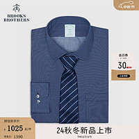 布克兄弟（BrooksBrothers）男士24早秋免烫纯棉波点正装衬衫 4004-藏青色 17/4