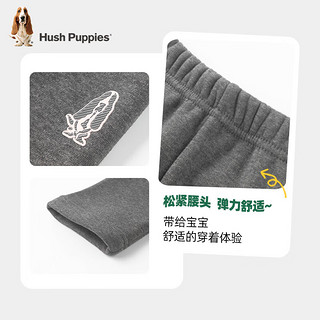 暇步士（Hush Puppies）童装儿童女童冬季一体绒保暖舒适百搭打底裤 深花灰C款 110cm