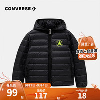 Converse 匡威童装男女童轻薄羽绒服秋冬儿童保暖梭织上衣 正黑色 110/52(4)