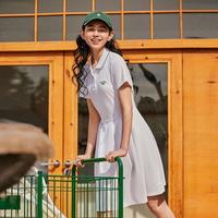 安踏 ANTA女正肩校园网球风连衣裙夏季休闲修身显瘦长裙POLO领裙子