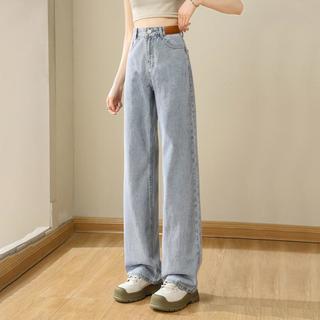 【日常通勤】牛仔裤女2024夏季款宽松垂感显瘦百搭阔腿裤女