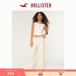 HOLLISTER24秋季百搭舒适休闲低腰阔腿裤长裤 女 KI356-4140 奶油色 XS (160/64A)标准版