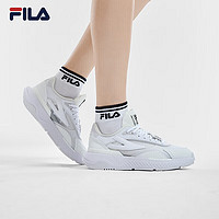 FILA 斐乐 女鞋PIONIERE摩登运动鞋2024夏季休闲鞋跑步鞋 斐乐白/明亮白-WB 36.5