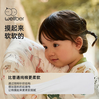 威尔贝鲁（WELLBER）婴儿睡袋儿童分腿防踢被子宝宝儿童柔软纯棉秋冬保暖抗菌厚24 奇妙航行(厚棉)10-15℃ L(身高90-100cm)