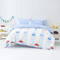 MERCURY 水星家纺 星车巴里 纯棉亲肤三件套 1.2m床 床笠款