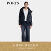 PORTS宝姿女装2024早秋新款简约优质鹅绒短款连帽羽绒服