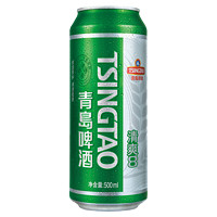 TSINGTAO 青岛啤酒 青岛清爽500ml*18听(2箱*9听) 破损包赔