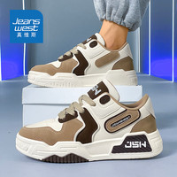 真维斯（Jeanswest）男鞋秋季2024时尚休闲鞋子男士厚底耐磨板鞋男运动鞋  42
