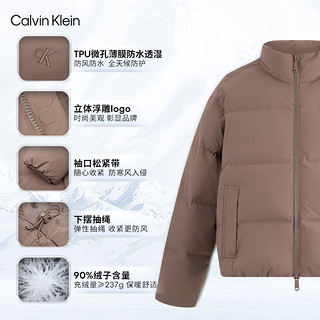 Calvin Klein Jeans【防风防水】24冬男女ck户外耐磨立领面包服羽绒服J400466 CDO-中国蓝 S