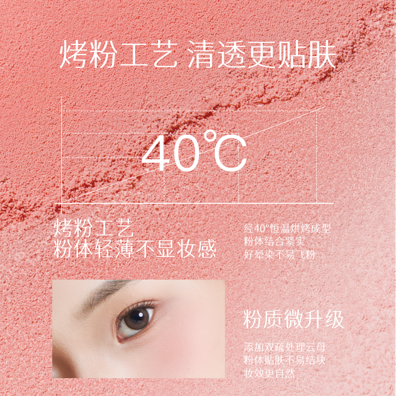 诗佩妮烤粉柔雾腮红腮紫收缩膨胀色自然提亮高光修容 921#浅肤绯