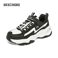 斯凯奇（Skechers）甜美魔术贴百搭休闲男童运动鞋302542L 黑色/白色/BKW 31码