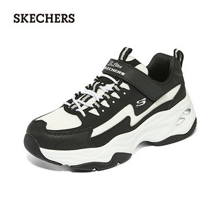 斯凯奇（Skechers）甜美魔术贴百搭休闲男童运动鞋302542L 黑色/白色/BKW 31码