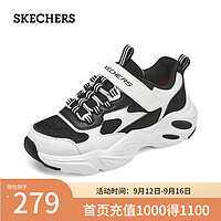 斯凯奇（Skechers）百搭运动鞋耐磨中大童鞋319009L 白色/黑色/粉红色/WBPK 30码