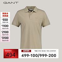 GANT 甘特 2024春季男士简约休闲短袖polo衫2062025 270米色 S