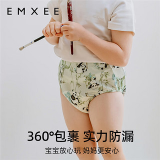 嫚熙（EMXEE）如厕训练裤男女宝宝儿童隔尿裤婴儿内裤可洗戒尿不湿儿童 夏日柠檬 1条 90cm