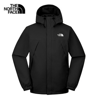 北面（The North Face）冲锋衣男山系黑武士户外登山露营夹克单层外套 黑色 XL 