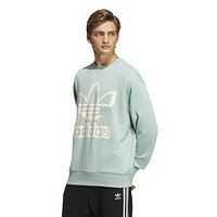 adidas ORIGINALS ADICOLOR CREW男女同款运动休闲圆领卫衣尺码偏大