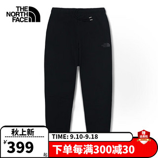 THE NORTH FACE 北面 休闲裤男裤2022秋冬新款户外运动弹力裤裤脚防风保暖棉质针织长裤