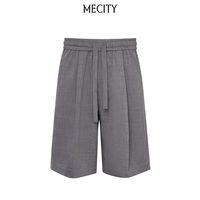 MECITY男士夏季深花灰宽松舒适可机洗西装短裤男550384