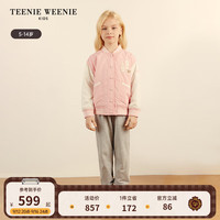 Teenie Weenie Kids小熊童装24秋新款女童休闲学院风棒球夹克外套