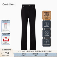 Calvin Klein Jeans24秋季新款女士ck复古高腰合体修身显瘦微喇牛仔裤J224467 1BY-