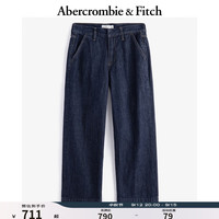 ABERCROMBIE & FITCH女装 24秋季新款复古美式休闲时尚宽松阔腿牛仔裤KI155-4747