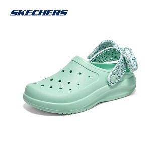 SKECHERS 斯凯奇 徐梦洁同款丨 Skechers春夏季蝴蝶结fafa洞洞鞋女凉拖沙滩鞋拖鞋