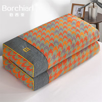 BORCHIARL 伯西亚 品牌全棉纱布荞麦枕头单人宫廷立体颈椎千鸟格方枕绿(单个) 30*55 大号(荞麦+12味花草)
