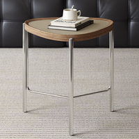 QuanU 全友 DW1262 马鞍皮边几 50*49*49.5cm