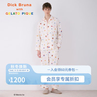 gelatopique24秋冬新品男女同款睡衣米菲长袖开襟衬衫PMFT244365 套装 M