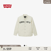 Levi's李维斯24秋季男士休闲简约品牌标识刺绣翻领夹克外套 白色 XXL