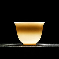 88VIP：金镶玉 白瓷茶杯 羊脂玉功夫茶杯 6只