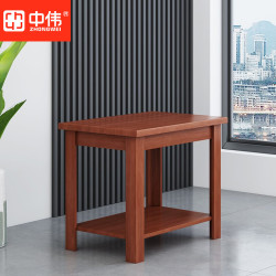 zhongwei中伟办公家具实木贴皮茶几木制油漆办公茶几600400双层小茶几