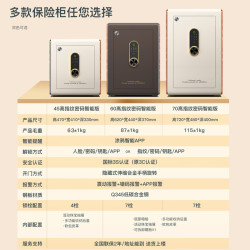 艾斐堡 家用防盗保险柜国标认证指纹密码智能WIFI无线APP人脸识别保险箱3C全钢60cm家庭办公大型入墙夹万入柜