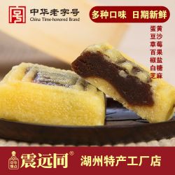 震远同 豆沙蛋黄白糖百果绿豆糕湖州特产正宗传统点办公室休闲零食